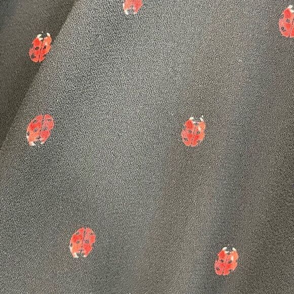 Maison Jules Black Ladybug Surplice Belted Jumpsuit Size 10 NWOT - Picture 8 of 11